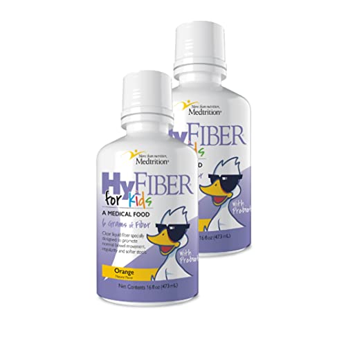 Sadece One Tablespoon'da Çocuklar için HyFiber Sıvı Fiber, Düzenlilik ve Softer Stools, FOS Prebiyotiks for Gut Health, 6 Grams of Fiber, 32 Şişe 16 Fl Oz Için 32 Hizmet