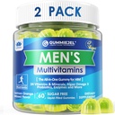 2 Pack - Erkekler Multivitamins Gummies, Multiminerals, Vegan Omega 3, CoQ10, Probiyotikler, Günlük Erkekler A C D E B6 B12, Erkekler için Çokvitamin, Enerji, Immunity, Sugar Free, Vegan (No Iron)