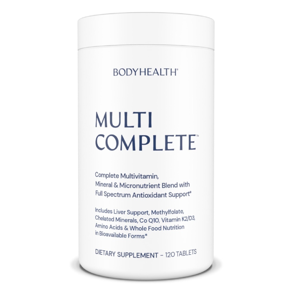 BodyHealth Multi Complete (120 Ct) Tüm Gıdalar, Mineraller, Antioksiler, Organik Yeşil Gıda Yoğunları ve Liver Detox Ekstraksiyonları, Vegan ve GMOvitaminleri için