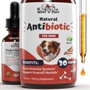 Enfeksiyon için Köpek Antibiyotikleri, Coughs, UTIs, Allergies, Itching | Natural Antibiyotiks for Dogs to Support Skin, Coat, & Digestion | For All Breeds & Ages | 1 fl oz