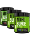 Jacked Factory NITROSURGE Pre Workout Supplement - Endless Energy, Instant Strength Gains, Clear Focus, Intense Pump | Cherry Limeade, Blue Raspberry, Arctic White (90 hizmet)