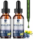 Lungs, Lung Detox & Cleanse, Vegan Mullein Leaf Extract Tincture with Chlorophyll Elderberry, vs, Natural Herbal Supplement for Respiratory, Immune, 60 Hizmetler
