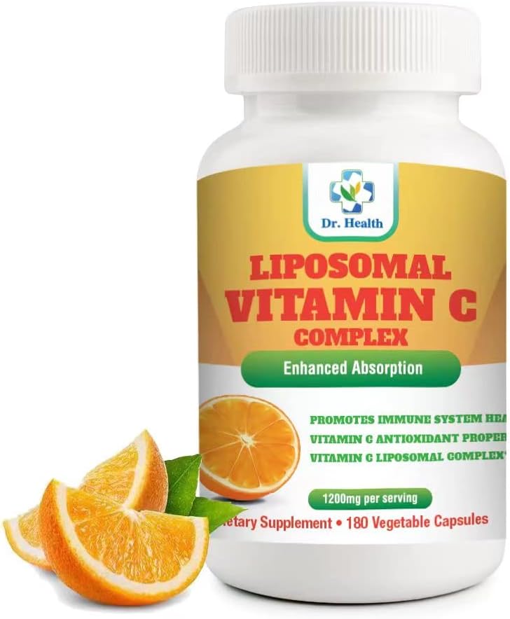 Liposomal Vitamin C 1200 mg 180 Veggie Capsules per şişe High Abhidrasyon C Pill Supplements Fat ► Vit C Güçlü Antioksi Immune Sistem Desteği ile ABD'de yapılan