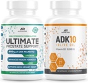 En İyi Over-Counter Prostate Support - Prostate Health Supplement for Men (60 Capsules) + ADK 10 Vitamin Tamam + Zeytinyağı Daha İyi Absorpsiyon için (90 Vejetaryen Capsules)