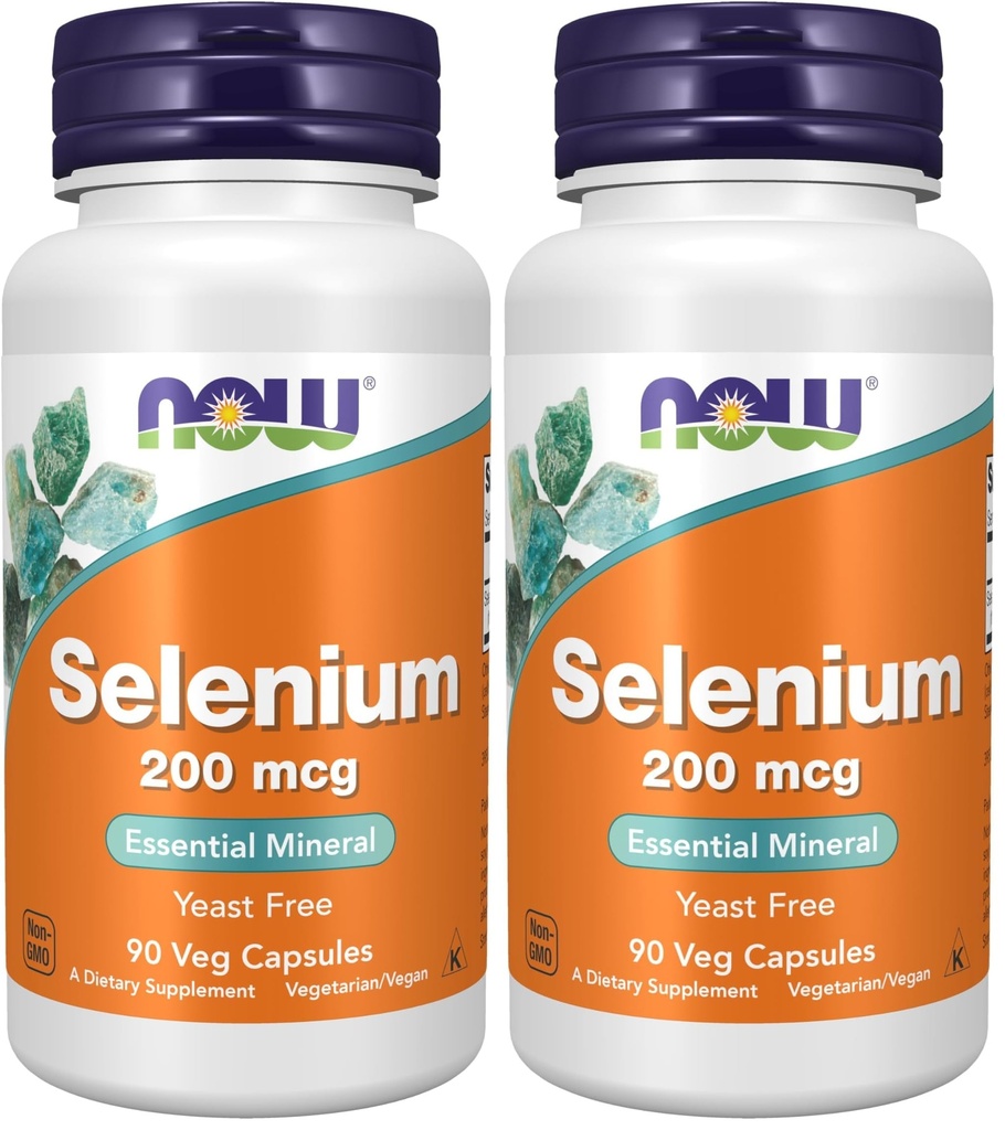Şimdi Tamamlar, Selenium (L-Selenomethionine) 200 mcg, Essential Mineral*, 90 Veg Capsules (Pack of 2)