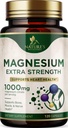 Magnezyum Mineral Supplement 1000 mg - Yüksek Potency Citrate for Bone, Heart Health, Nerves & Muscle Support, Nature's Magnezyum Kompleksi, ABD'de Şişelenmiş - 120 Capsules