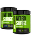 Jacked Factory NITROSURGE Pre Workout Supplement for Energy, Instant Strength Gains, Clear Focus, & Intense Pumps (Mavi Raspberry, 30 Hizmet & Arctic White, 30 Hizmet)