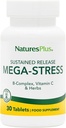 Doğalar Plus Mega Kompleksi, Sustained Release - 30 Vejetaryen Tabletler - B Kompleksi, C Supplement, Chamomile & Herbs - Gluten-Free - 30 Hizmet