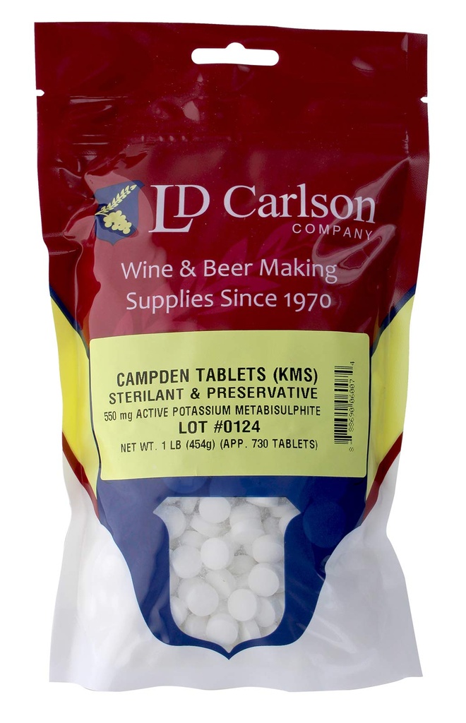 Campden Tabletler (piyal metabisulfite) - 1 lb.