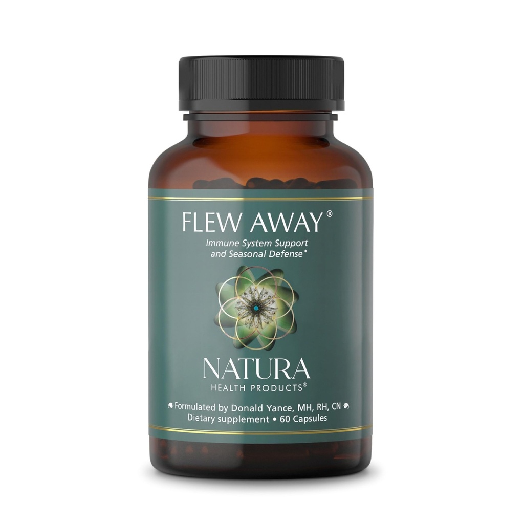 Natura Health Products Flew Away Supplement - Immune System Support & Season Defense - The Ginger, Elderberry, Propolis ve Eucalyptus (60 Capsules)