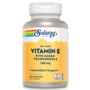 SOLARAY Vitamin E 400 IU (268 mg), Kuru Form - Doğal Kaynak, Karma Tocopherols E - Antioksit Tamam, PMS ve Menopause Support - 60-Day Garanti, Lab TY - 100 Serv, 100 Capsules