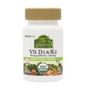 Natures Plus Life Garden D3 & K2-60 Vegan Capsules - Bone Support, Immune Function, Cardiovascular Health & Mood Balance - Vegan, Gluten Free - 60 Hizmetler