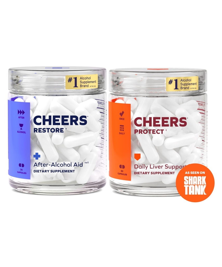 Cheers Liver Combo | Restore + Koruma | Liver & Feel Better After Drink | DHM, L-Cysteine, Milk Butle, Prickly Pear, B-Vitamins | 12 Doses Geri Döndü, 30 Dos