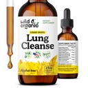 Vahşi & Organik Lung Cleanse Tincture - Lungs için Tatlı Yemek - Herbal Detox Supplements - Vegan, Sugar & Alkol-Free Mullein Drops - 2 fl oz