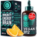 Vegan B12 Sıvı Ölçeği - Hızlı Teklif B12 Doğrusal 5000 mcg Mecobalamin Supplement - Enerji, Hafıza ve Mood Destek - Yüksek Yeterlilik Gün - Doğal Citrus Flavor - 2oz