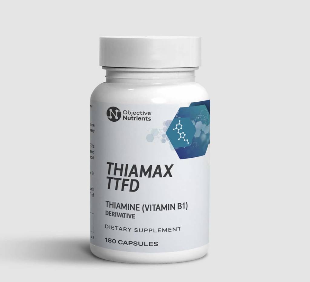 Thiamax B1 (Thiamine TTFD), Orijinal, Zehirler, Destekler Enerji Metabolism, Yüksek Dose, Üçüncü Parti Test Edildi, Tüm Active Malzemeler 100 mg, 180 Count