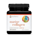Youtheory Marine Collagen - 2.500 mg - Ortak, Nail, Saç, Skin, Bone & Muscle Health* - Amino Asits, Minerals & Vitamins C, A, E, B6 & B12-160 Tabletler (32-Day Supply)