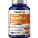 NusaPure Boswellia Serrata 10.000 mg Per Veggie Caps 200 Count (Ext. 20:1, Non-GMO, Vegan, Bioperine) Ayurvedic Herb: Hint Olibanum, Frankincense