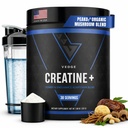 VEDGE Beslenme Kreatine + | Vegan Plant-Based Tinatine Monohidrat Toz | Enerji, Performans ve Fonksiyonl | sporcular için Ergojenik Yardımlar | Unflavored, 30 Hizmet