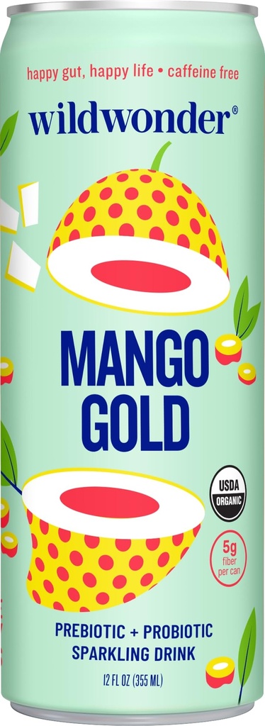 Wild Wonder Organic Mango Gold Prebiyotik & Probiyotik İçecek, 12 FZ