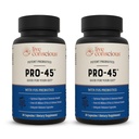 Canlı Bilinçli PRO45: Probiyotik Formula, 45 Milyar CFU, 11 Kapsamlı deşarjlar. Süt Free. Gecikme Veggie caps. Immune ve Digestive Health. 60 Capsules (2-Pack)