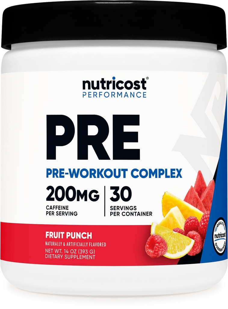 Nutricost Pre-Workout Kompleksi Toz (30 Hizmetler, Meyveler) - Beta-Alanine, Taurin & Amino Asits