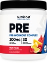 Nutricost Pre-Workout Kompleksi Toz (30 Hizmetler, Meyveler) - Beta-Alanine, Taurin & Amino Asits