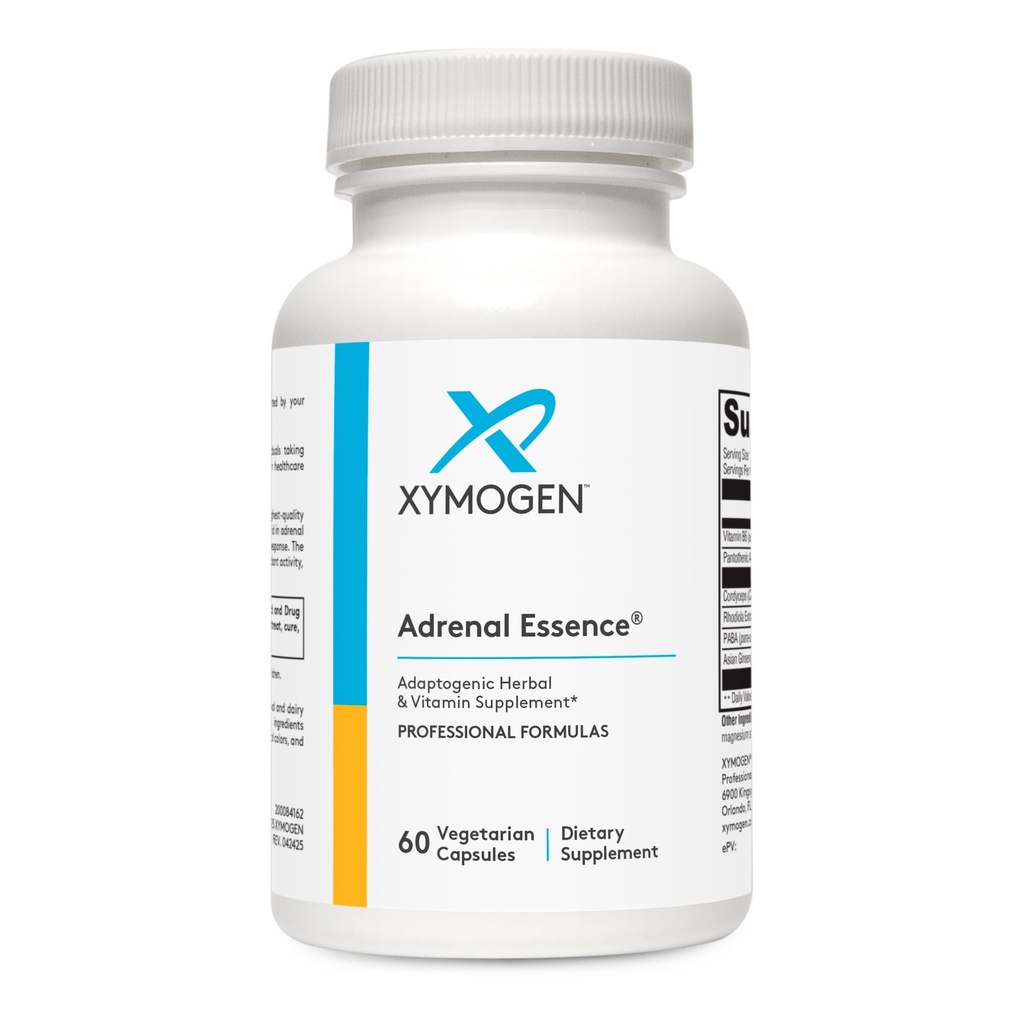 XYMOGEN Adrenal Essence - Adaptojenik Herbs (Cordyceps, Rhodiola Ekstraksiyon, BTC) + B Vitaminleri - Sağlıklı Enerji Seviyelerini ve Sağlıklı Immune Fonksiyonlarını Destekleyin (60 Capsules)
