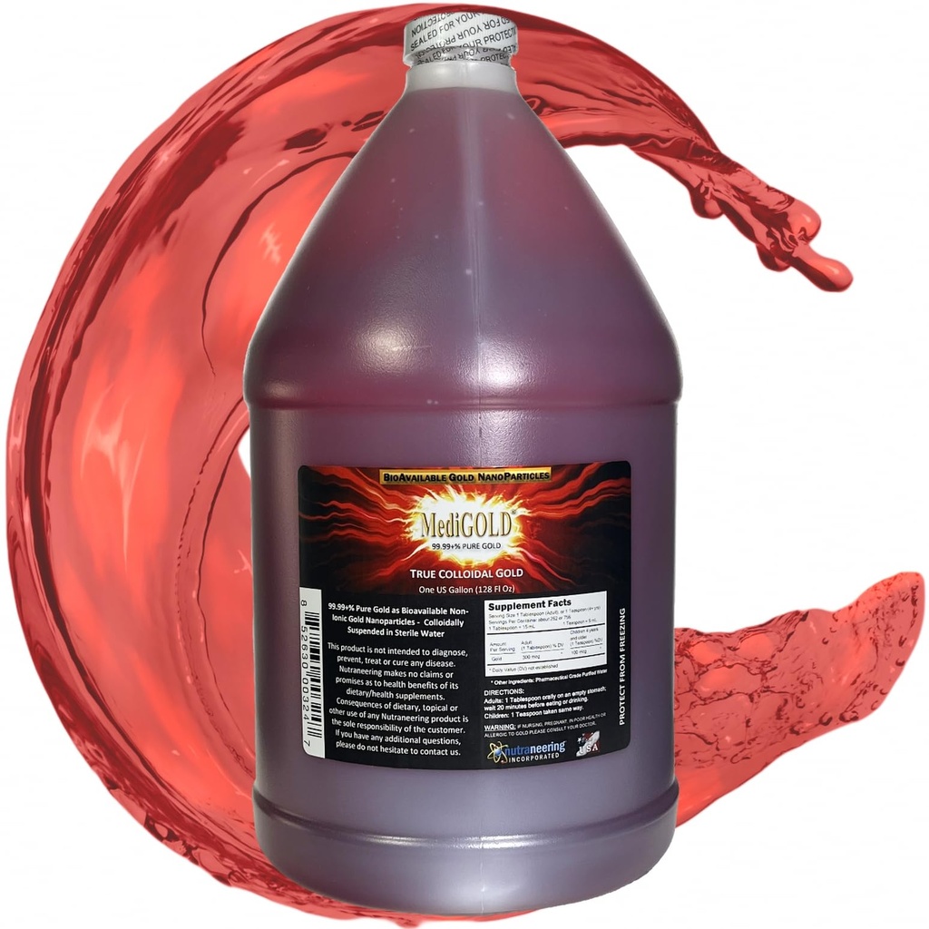 True colloidal Gold - 1 U.S. Gallon in BPA Free Plastik jug