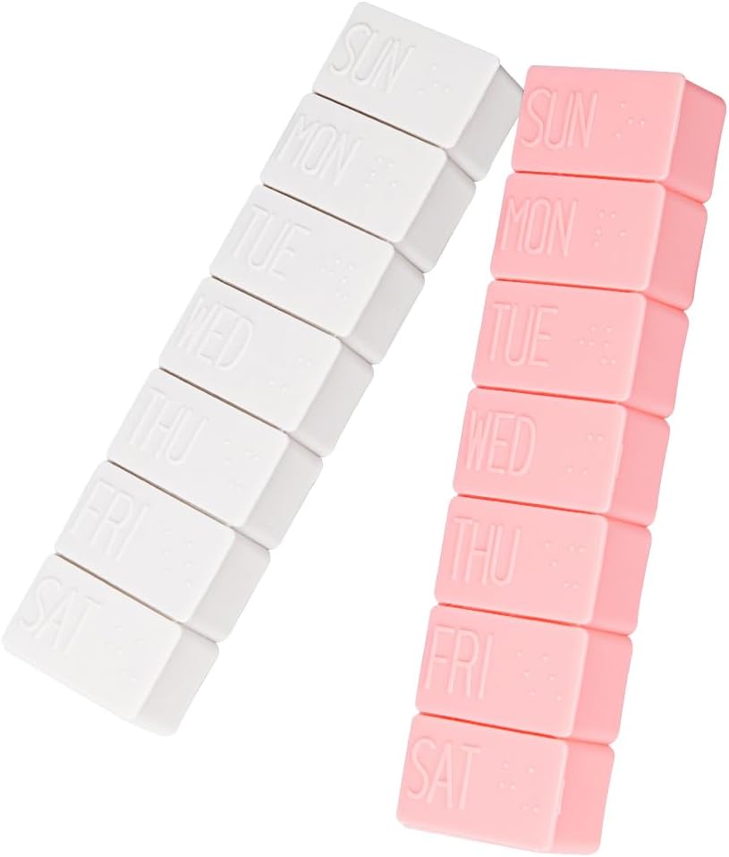 sanderala 2Pack Weekly Pill Organizer,Extra Large 7 Days Pill Cases Travel Daily Pill Box for Fish Oil,uba Tabletler Supplements and Other Vitamin Pill
