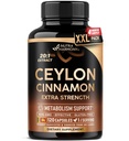 Ceylon Cinnamon Capsules - Ekstra Kuvvet - Enerji, Kalp ve Metabolizma Desteği - Erkekler ve Kadınlar için - Saf Doğal Tür 20:1 Tamam - ABD'de Made in ABD - GMO & Gluten Free, 120 Capsules, 4 Ay Supply & Metabolism Desteği - Erkekler ve Kadınlar için - Saf Doğal Türleme 20:1 Tamam - ABD'de Yapılacak - GMO & Gluten Free, 120 Capsules, 4 Ay Supply & Metabolis