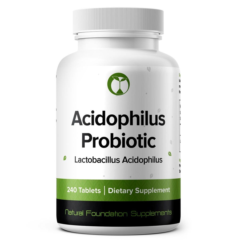 Lactobacillus Acidofilius Probiyotik Supplement 240 Tablet 3 Milyar CFU Probiyotiks for Men & Women Supports Intestinal Digestive & Gut Health (240, Lactobacillus Acidofilius)