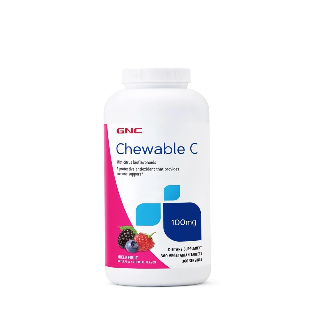 GNC Vitamin C 100 mg, Immune Support, Karma Meyve, 360 Hizmet