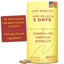 MOVE Fast Acting Joint Supplements | Tamaflex® Turmeric & Tamarind, Levagen®+ PEA Palmitoylolamid, Boswellia Serrata, Bioperine® Black Pepper Extract | Ortak Destek & Hareketli | 60 Vegan Caps