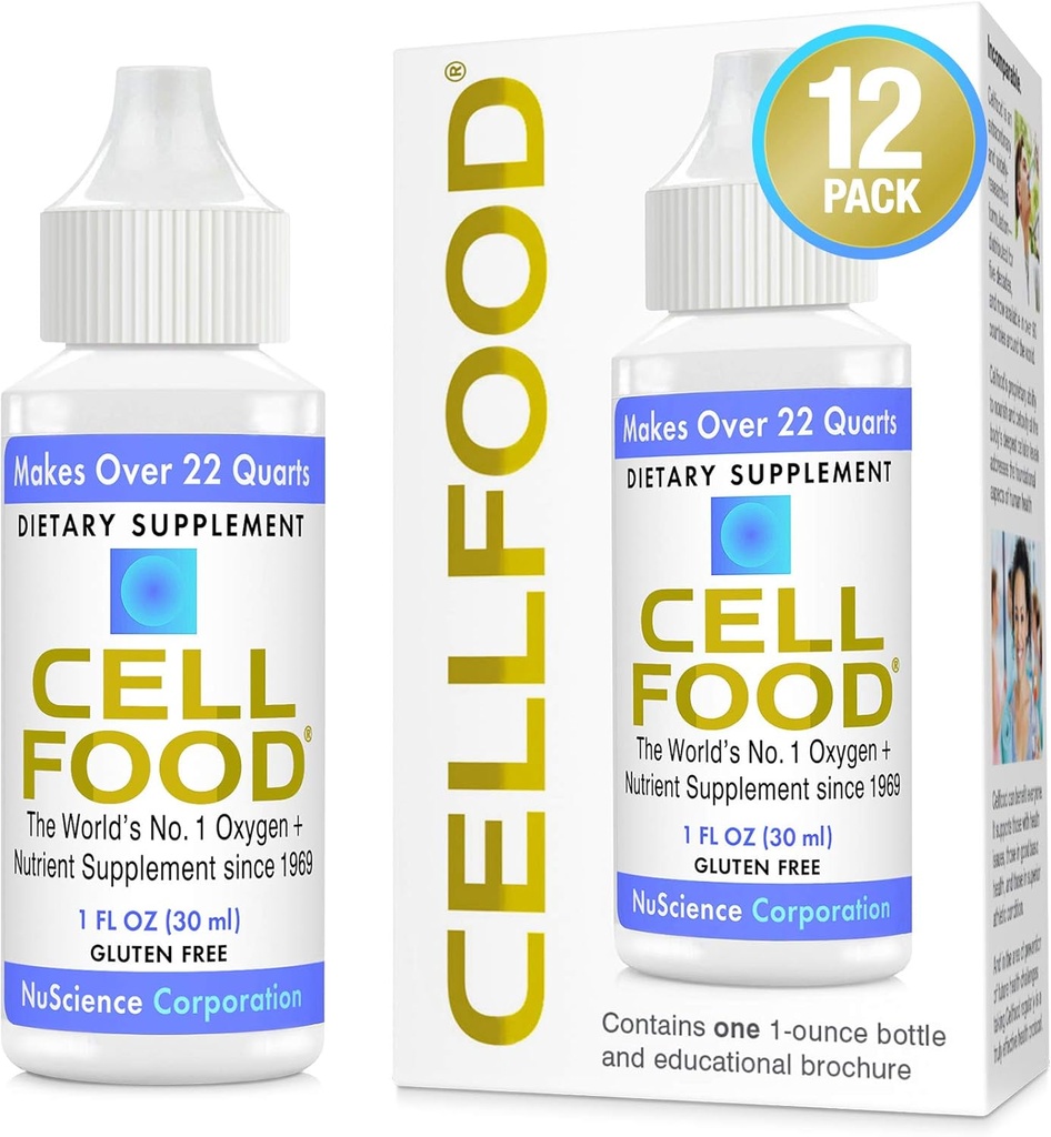 Hücreli Oksijen Boost - 1 fl oz, 12 Pack - Sıvı Oksijen Tamam - Gluten Free, Cert. Kosher