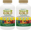 NaturesPlus Life Gold Multivitamin Kaynağı - 90 Chewable Tabletler, 2 Paket - D3, B12, K2 & More 120 Tüm Gıdalar - Kan, Bone & Immune Support - Gluten Free - 60 Toplam Hizmetler