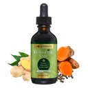 Go Nutrients Turmeric Ease - Organik Turmeric Supplement with Curcumin, Ginger & Black Pepper - Sıvı Drops Derleme Hızlı Aborpsiyon için Tincture - Ortak Sağlık ve Immune Savunma - 2oz