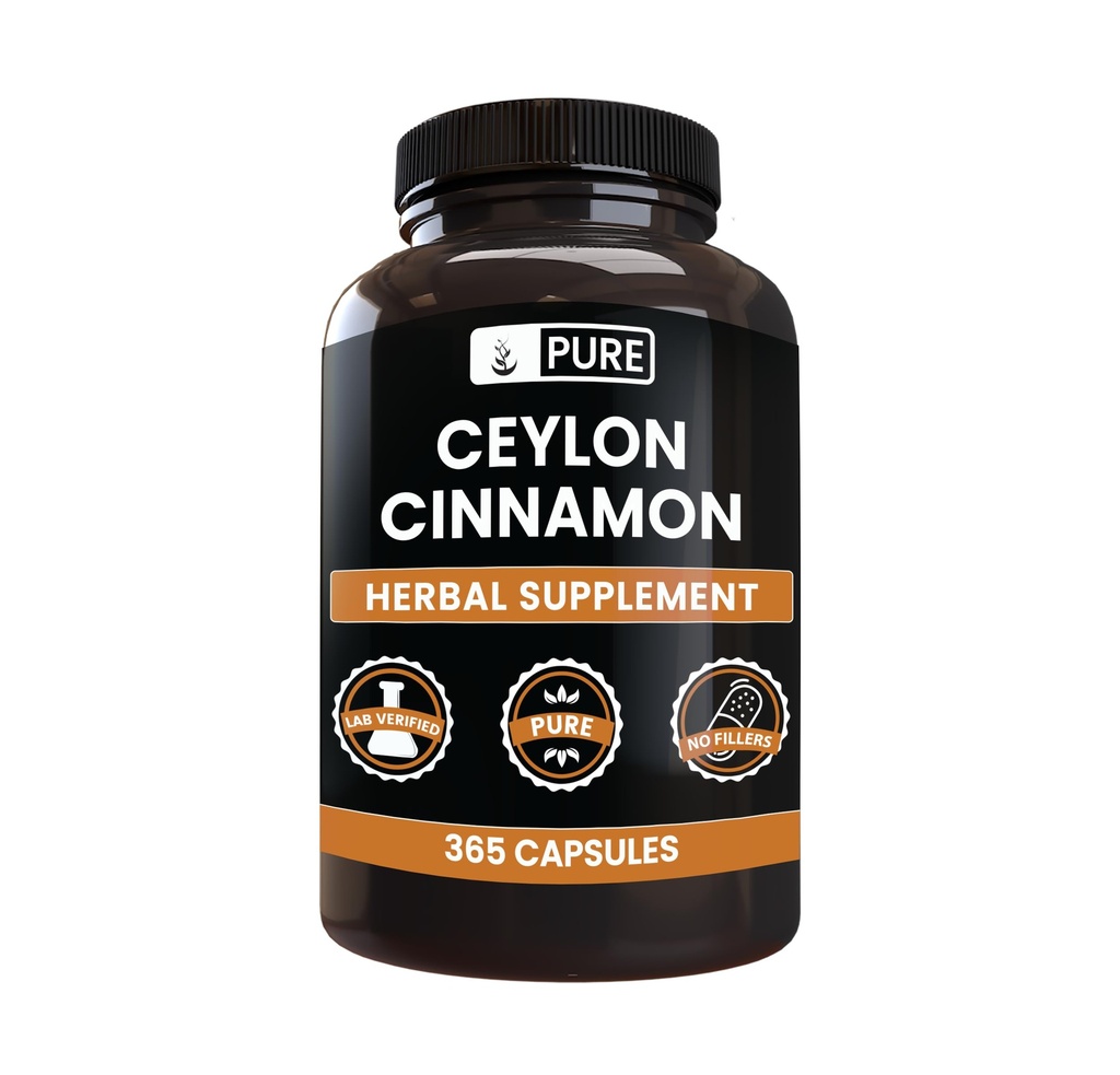 Saf Orijinal Malzemeler Ceylon Cinnamon (365 Capsules) Magnezyum Veya Rice