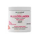 Hallusa Natural Hydrolyzed Collagen BlackBerry Toz 1000 mg with Vitamin C | BlackBerry & Blueberry Flavor | 4g Collagen per Service | Sağlıklı Saç, Skin, Nails, Bone & Ortak Destek