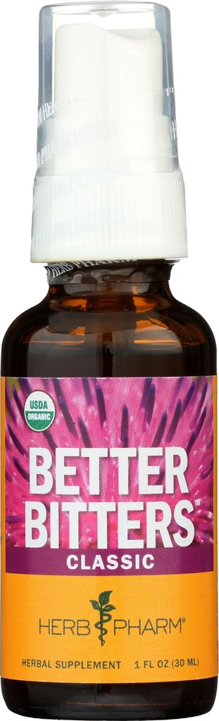 Herb Pharm Better Bitters sertifikalı Organik Digestive Bitters, Classic, 1 Ounce