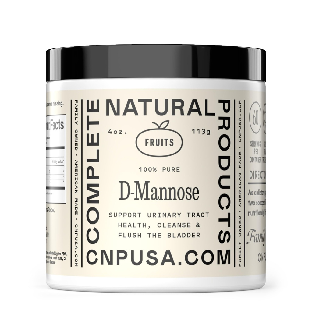 Pure D-Mannose Toz Supplement - D-Mannose 4oz (113g) Yaklaşık 60 UTI, Natural Bladder ve Urinary Tract Health