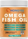 Skin & Coat Care Omega 3 Yumuşak Chews for Pet -Fish Oil for Dogs Health Skin | Shiny Fur | Bir Tedavi Biçiminde Yararlanma, All-in-1 Oil
