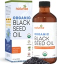 Organik Siyah Tohum Yağı (Nigella Sativa, Cumin Tohumu) Soğuk Baskılanmamış Non-GMO, 8 oz Glass Şişe Essential Fatty Asits, Omega 3 6 9'