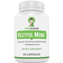 VitaMonk Melatonin Free Sleep Aid With Magnezyum, GABA, Theanine ve Apigenin - Melatonin olmadan Doğal Uyku Yardımı, Yetişkinler için Uyku Pilleri, Yetişkinler için Uyku Aids