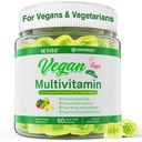 NEVISS Vegan Kadınlar ve Erkekler için Multivitamin / B12, D3 K2, Bitki bazlı Omega 3 (DHA +EPA), Demir, Choline, çinko, Tüm Gıda Günlük Vitaminleri Vegans & Vegetarians, Sugar Free, 60Cts