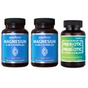 Zentastic 2 Pack 4-in-1 Kompleksi - Chelated Magnezyum Glycinate, Malate, Taurate & Lactate & 1 Pack Probiyotiks & Prebiyotiks Supplement