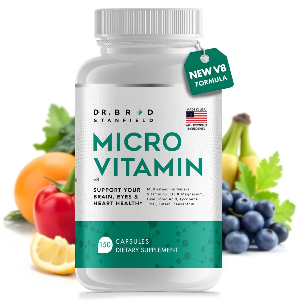 Günlük Low Dose MultiVitamin & Mineral for Men & Women to Support Cognitive Performance & Memory + Hyaluronic Acid for Skin Health + TMG for Egzersiz (150) için