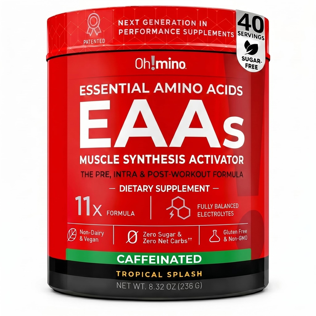 Oh!mino Essential replicas Supplement. Tropikal Cadde, Kafeeinated Toz. Tüm 9 EAAs, BCAAs ve İşouts için Mükemmel Amino Enerji ve Kas inşa etmek ve Daha Hızlı Yeniden Keşfetmek.