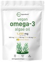 Mikro Malzemeler Vegan Omega 3 Algae Oil, 240 Veggie Softgels | Fish Oil Alternative | DHA 500 mg & DPA 100 mg | Carrageenan Free | Plant-Based Omega 3 with Flaxseed & ALA | Lemon Flavored