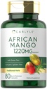Carlyle African Mango Supplement 1220mg | 80 Capsules | Green Tea Extract | Non-GMO, Gluten Free